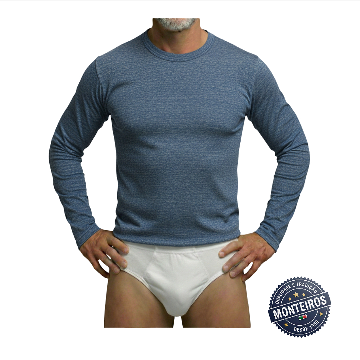 Camisola Interior com Manga Cardada para Homem MC 516F 1