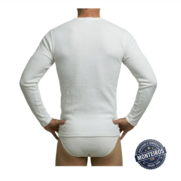 Camisola interior homem térmica manga comprida gola redonda 2