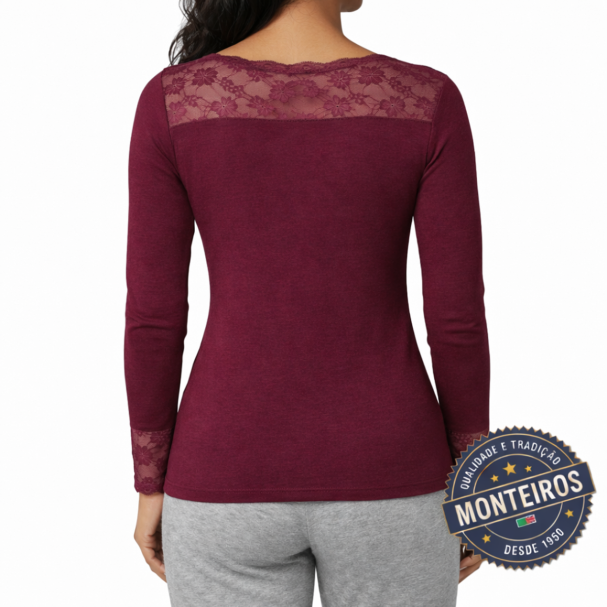Camisola Interior Térmica de Senhora com Detalhe em Renda - Ysabel Mora 70005 4