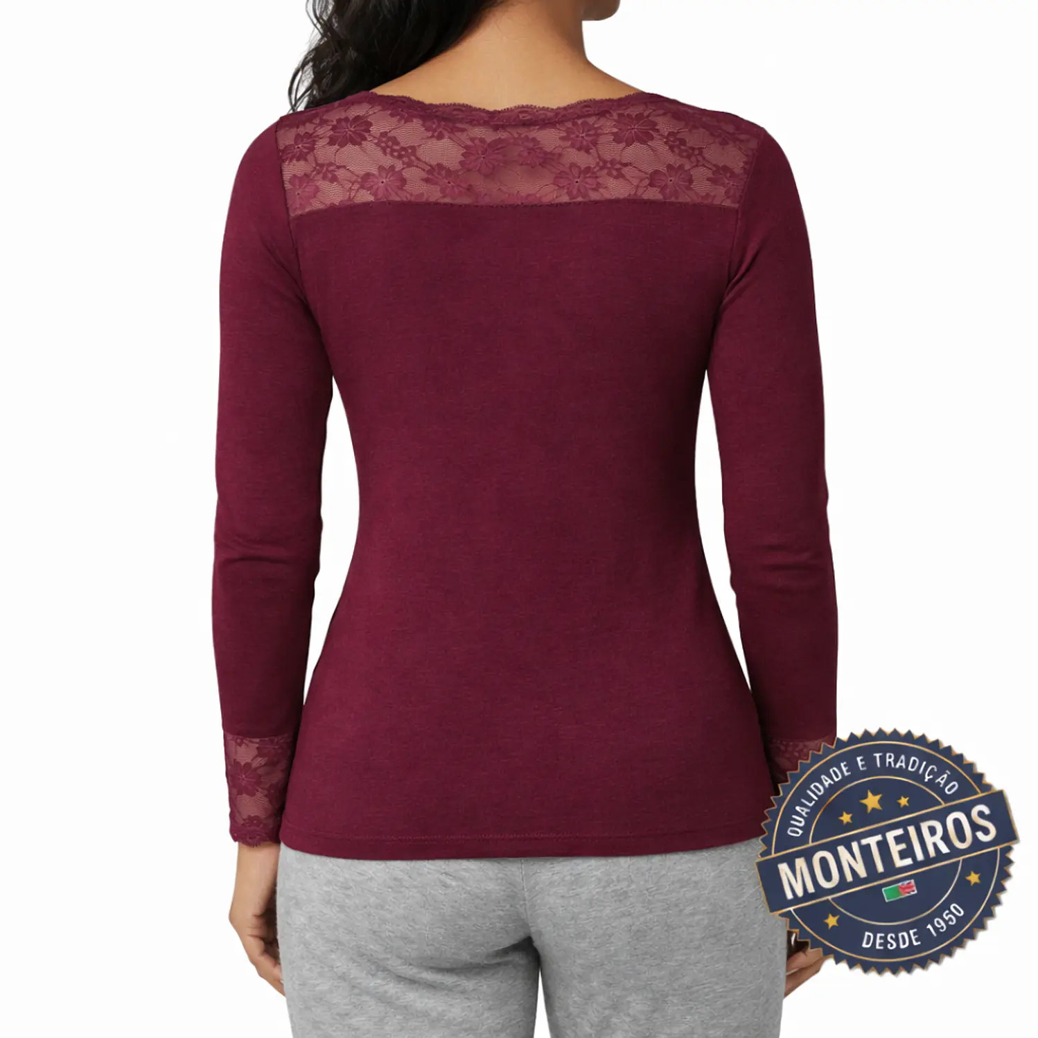 Camisola Interior Térmica de Senhora com Detalhe em Renda - Ysabel Mora 70005 4