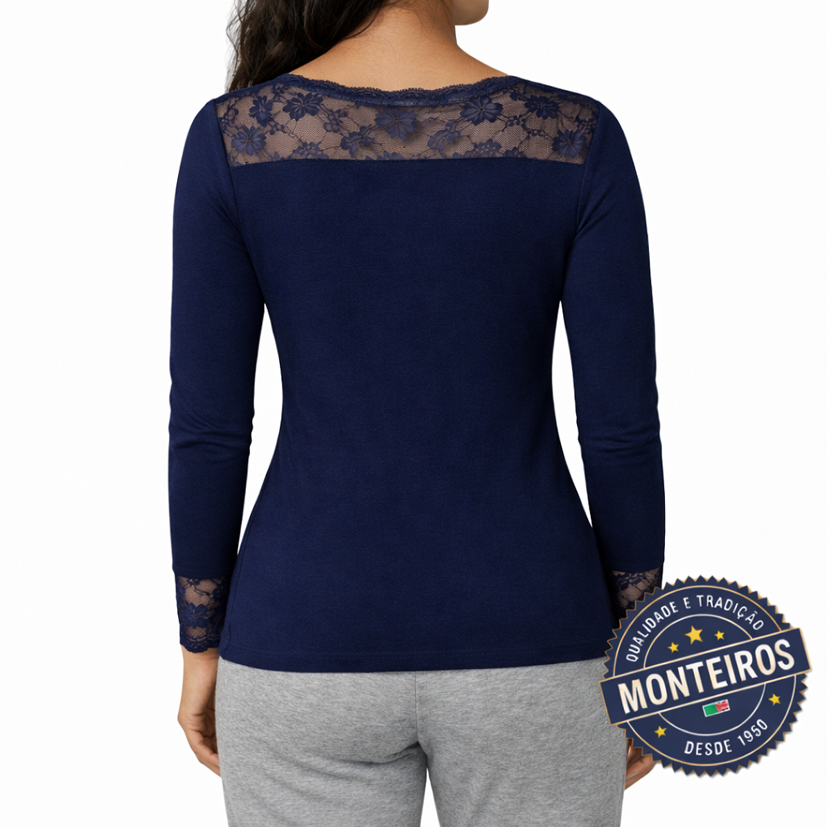 Camisola Interior Térmica de Senhora com Detalhe em Renda - Ysabel Mora 70005 6