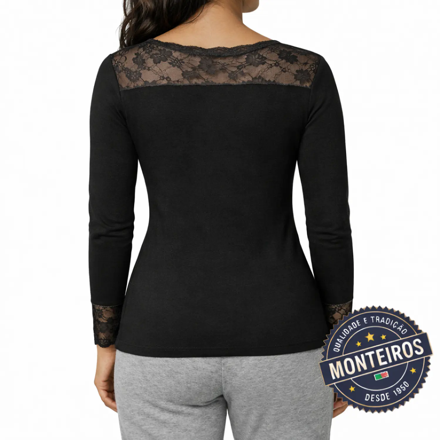 Camisola Interior Térmica de Senhora com Detalhe em Renda - Ysabel Mora 70005 8