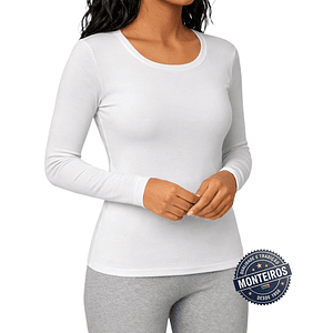 Camisola Interior de Microfibra sem Costuras com Manga - Ysabel Mora 19106