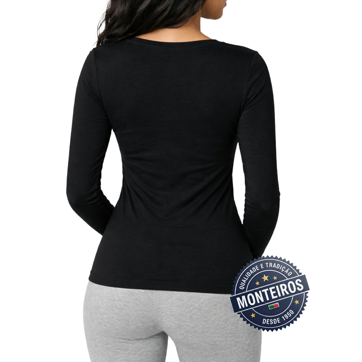 Camisola Interior de Microfibra sem Costuras com Manga - Ysabel Mora 19106 4