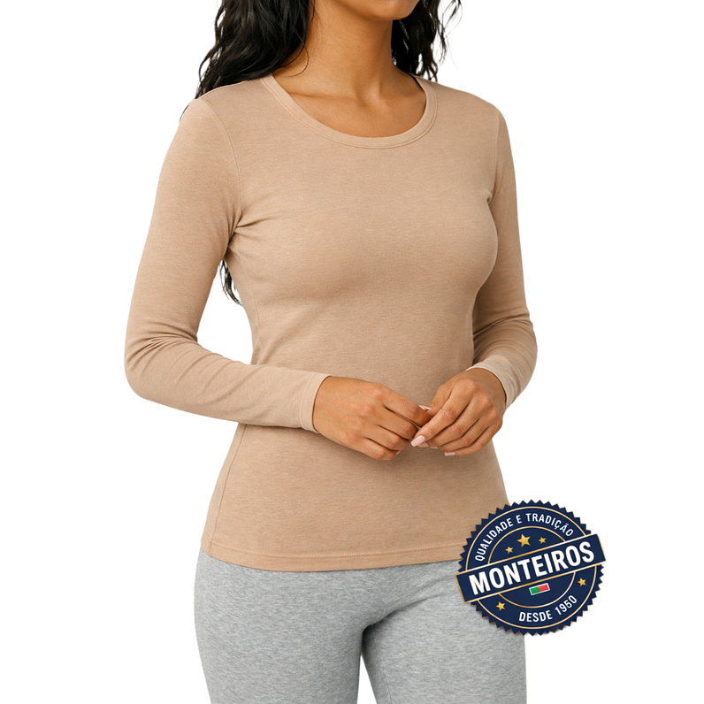 Camisola Interior de Microfibra sem Costuras com Manga - Ysabel Mora 19106 5