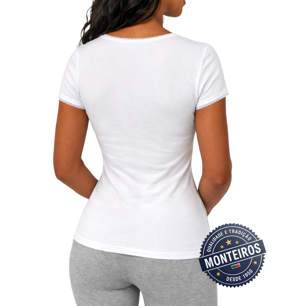 Camisola Interior Meia Manga com Gola Redonda - MC 554CF 2