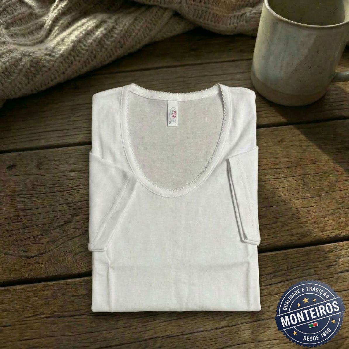 Camisola Interior Meia Manga com Gola Redonda - MC 554CF 3