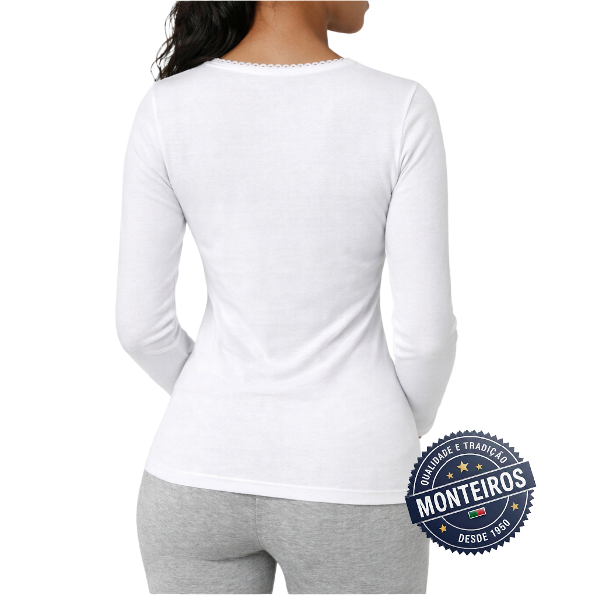 Camisola Interior com Manga sem Carda e Malha Ribe - MC 554F 2