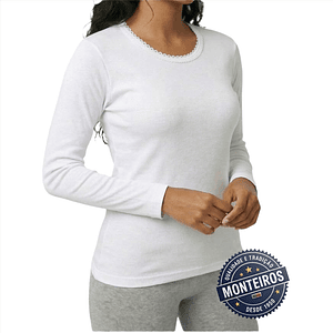 Camisola Interior com Manga sem Carda e Malha Ribe - MC 554F