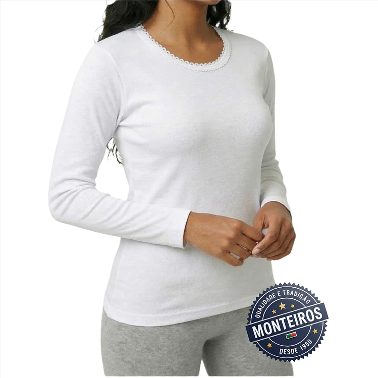 Camisola Interior com Manga sem Carda e Malha Ribe - MC 554F 1