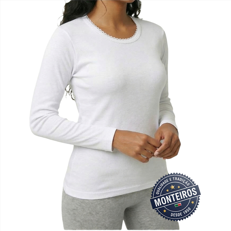 Camisola Interior com Manga sem Carda e Malha Ribe - MC 554F 1