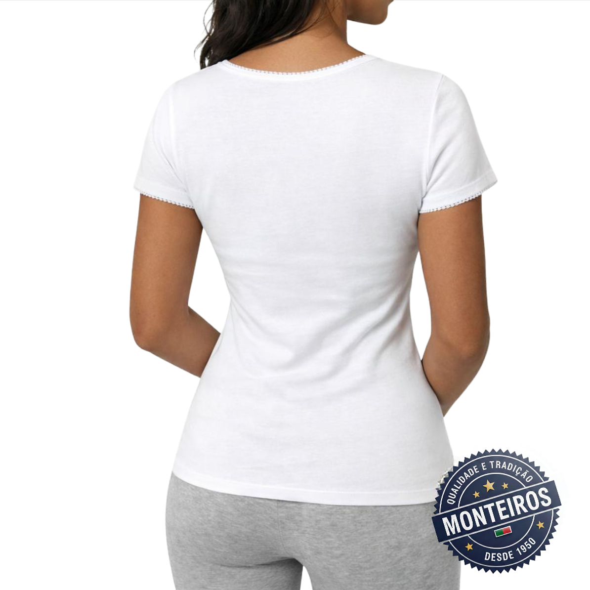 Camisola Interior com Bordado de Meia Manga - MC 556CF 2