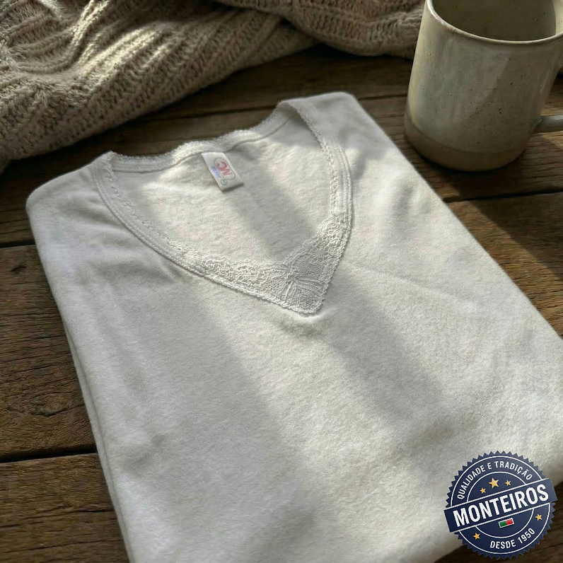 Camisola Interior com Bordado de Meia Manga - MC 556CF 3