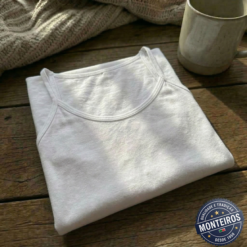 Camisola Interior com Alças em Cetim Finas - MC 560S 3