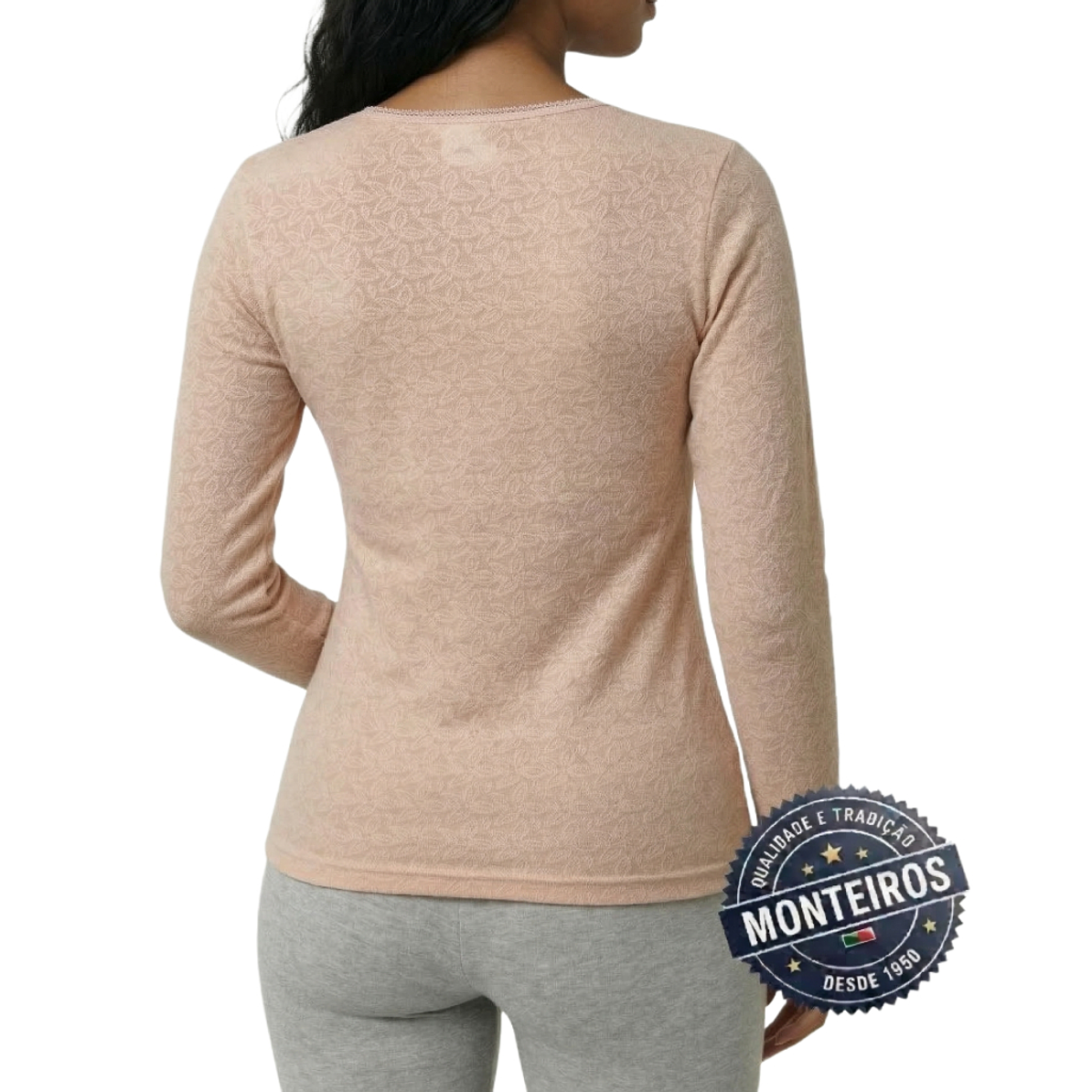 Camisola Interior com Manga Rendada sem Carda - MC 574F 5