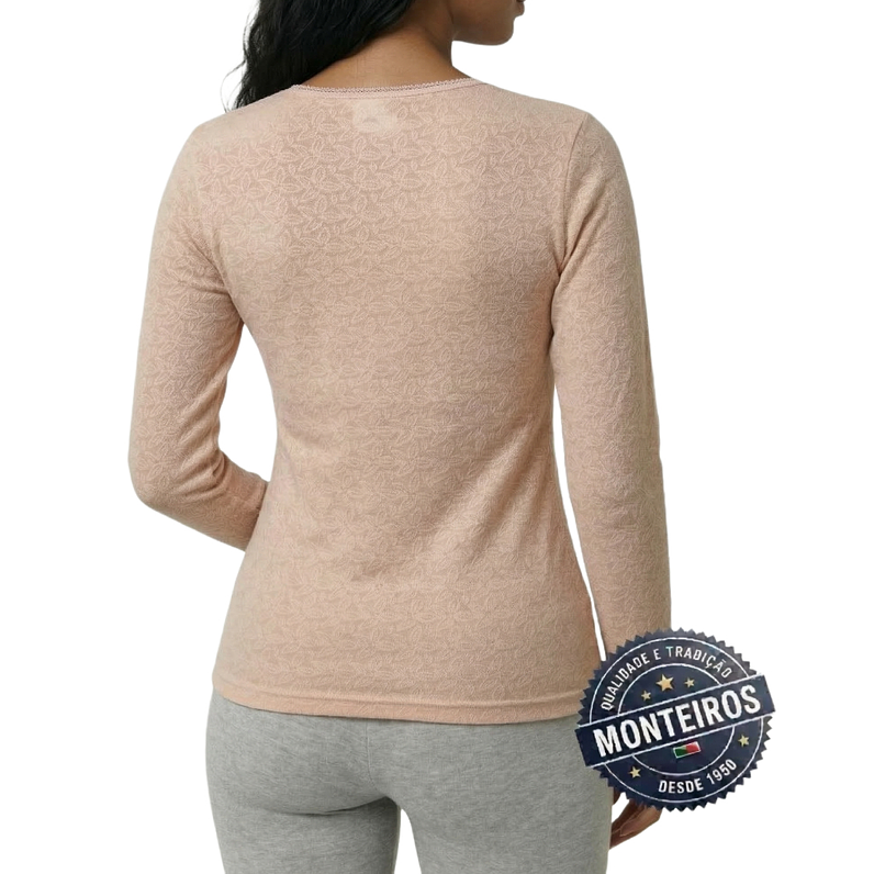 Camisola Interior com Manga Rendada sem Carda - MC 574F 5