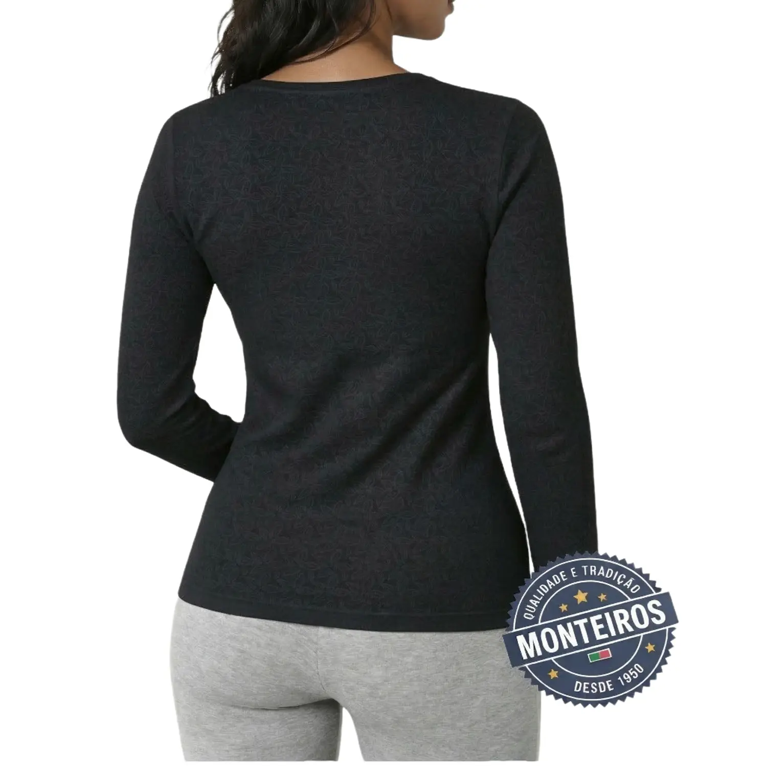 Camisola Interior com Manga Rendada sem Carda - MC 574F 8