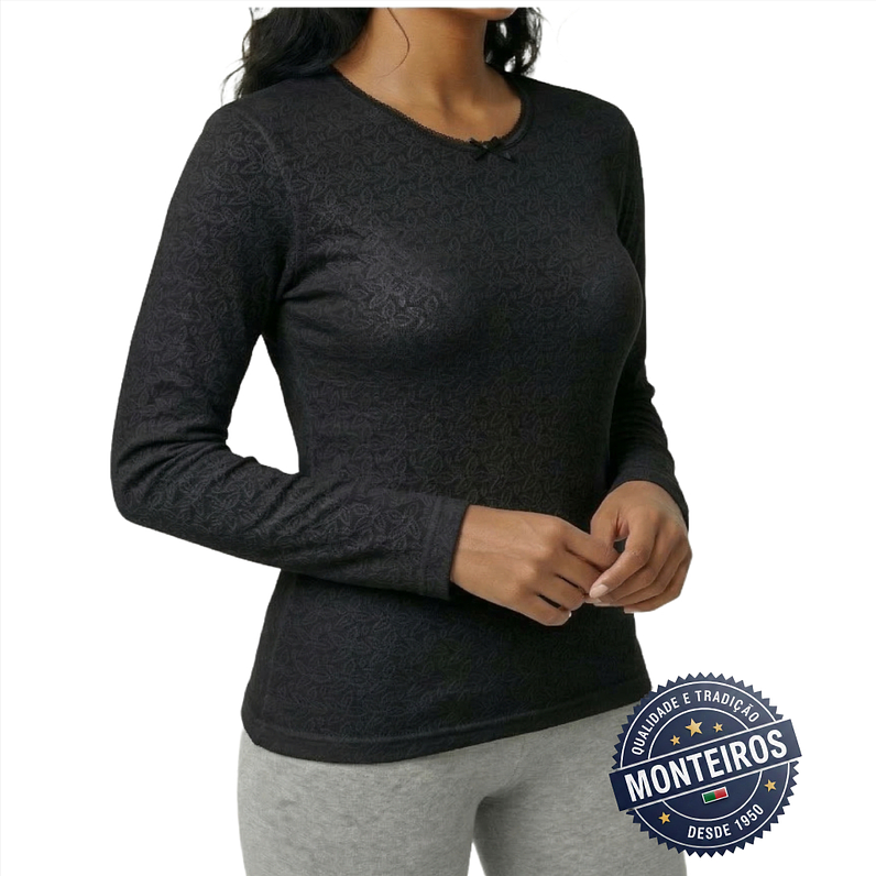 Camisola Interior com Manga Rendada sem Carda - MC 574F 7