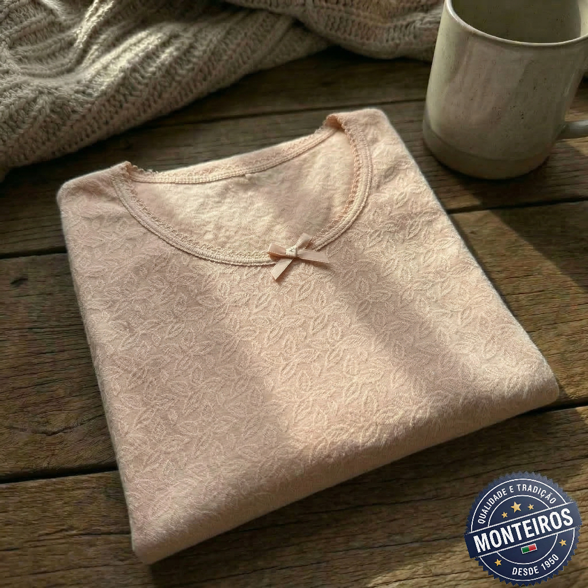 Camisola Interior com Manga Rendada sem Carda - MC 574F 6