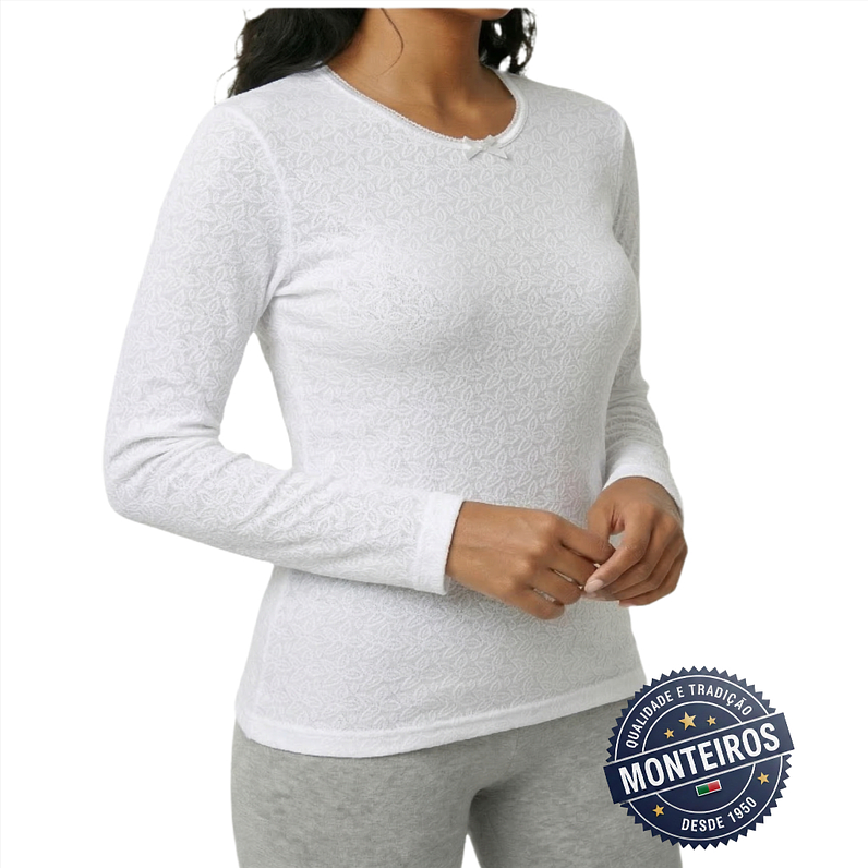 Camisola Interior com Manga Rendada sem Carda - MC 574F 1