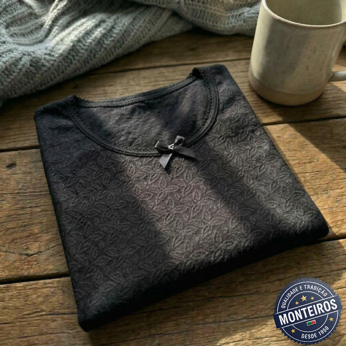 Camisola Interior com Manga Rendada sem Carda - MC 574F 9