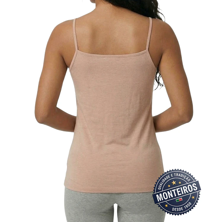 Camisa Interior de Senhora de Alças Finas - Algodão Natural - Ysabel Mora – 19687 2