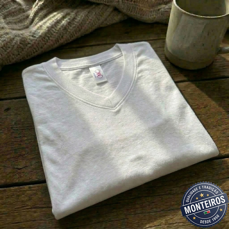 Camisola Interior Meia Manga Gola Ribe em Bico para Homem MC 512CF 2