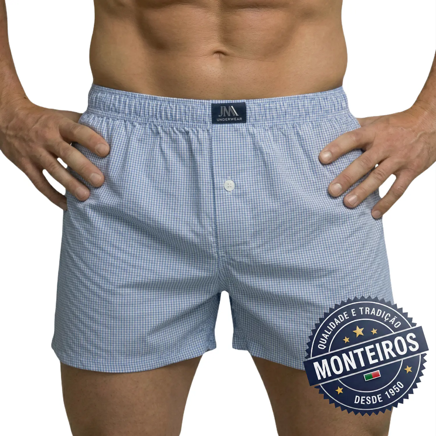 Boxer homem tecido com carcela 1