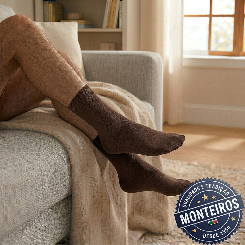 Peúgas de Homem - Lisas - Algodão do Egipto - SR 807 6