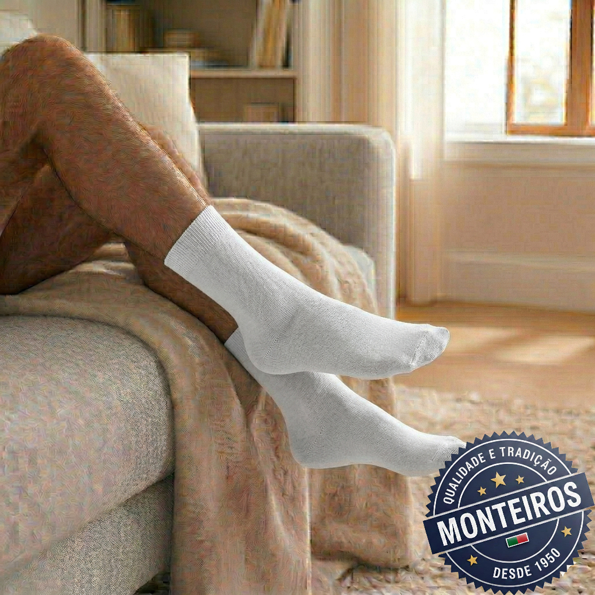 Peúgas de Homem - Lisas - Algodão do Egipto - SR 807 7