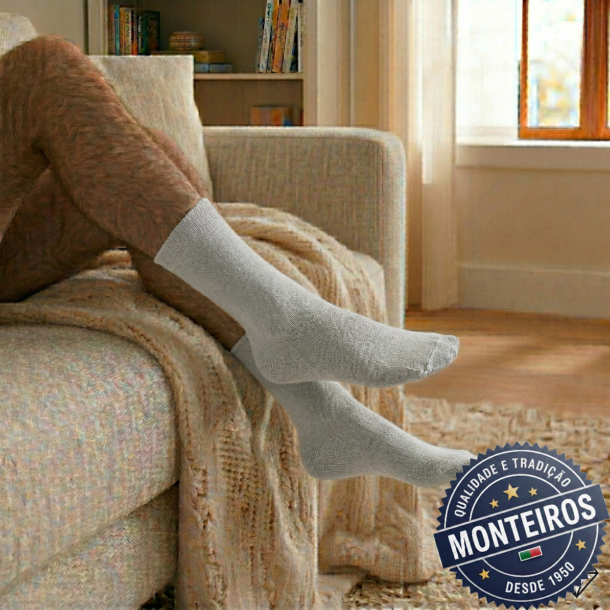 Peúgas de Homem - Lisas - Algodão do Egipto - SR 902 4