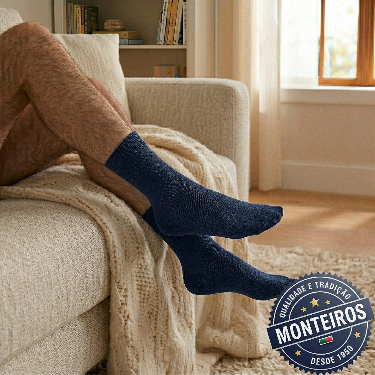 Peúgas de Homem - Lisas - Algodão do Egipto - SR 902 2