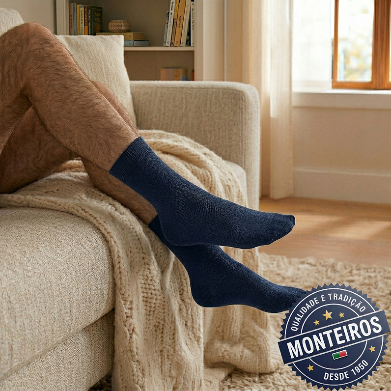 Peúgas de Homem - Lisas - Algodão do Egipto - SR 902 2