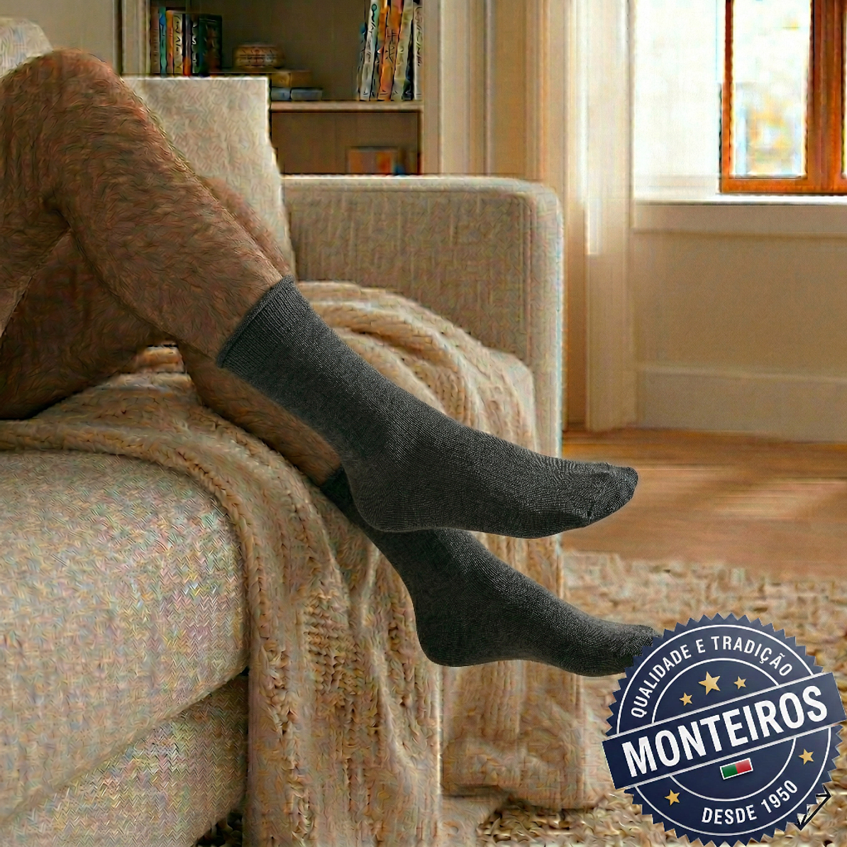 Peúgas de Homem - Lisas - Algodão do Egipto - SR 902 5