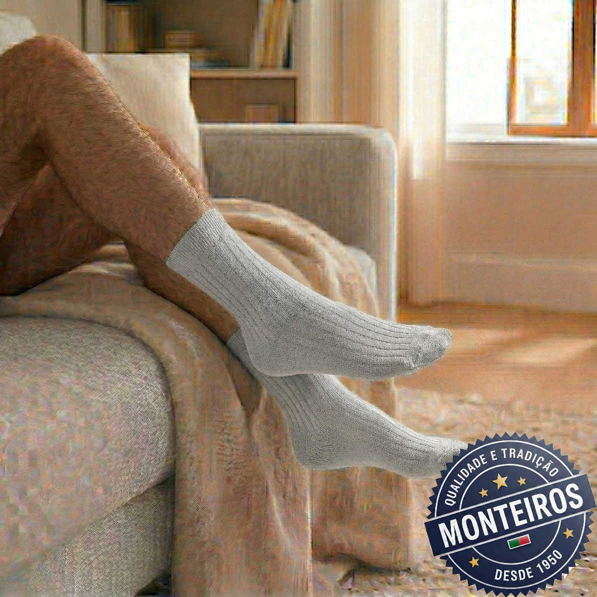 Peúgas de Homem - Caneladas - Medicinais - Algodão do Egipto - SR 905 4