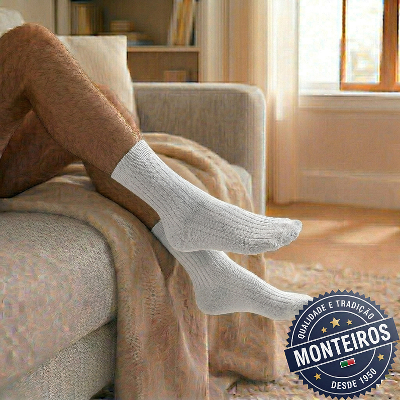 Peúgas de Homem - Caneladas - Medicinais - Algodão do Egipto - SR 905 7