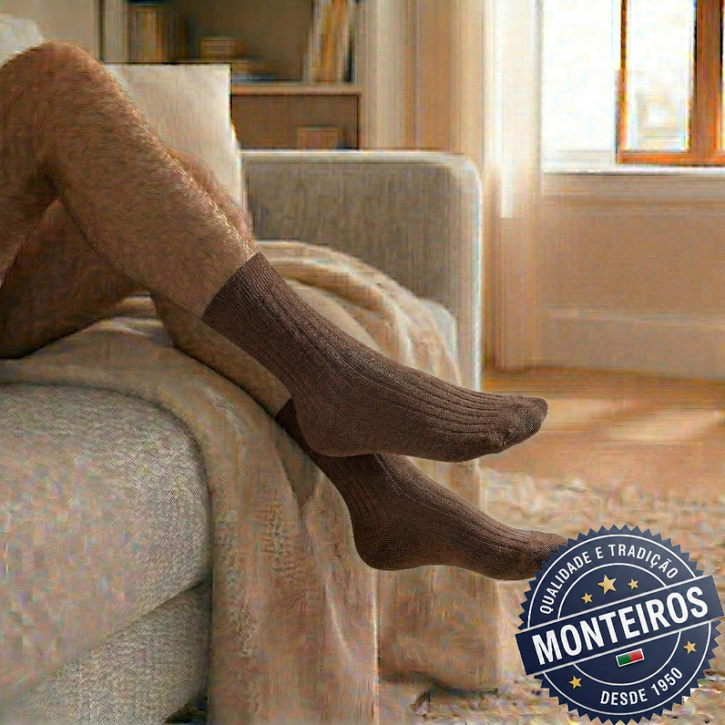 Peúgas de Homem - Caneladas - Medicinais - Algodão do Egipto - SR 905 6