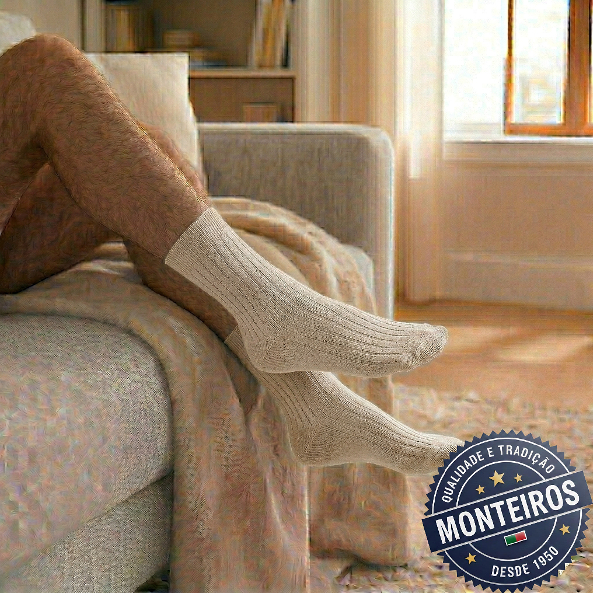 Peúgas de Homem - Caneladas - Medicinais - Algodão do Egipto - SR 905 3