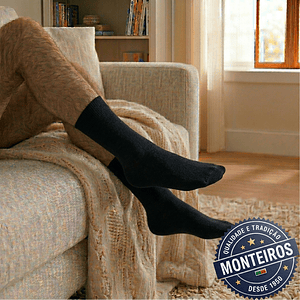 Peúgas de Homem - Lisas - Medicinais - Lambswool - SR 5055