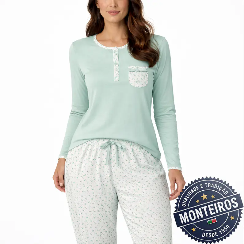 Pijama de Senhora de Manga e Calça - AGOSTINNI PS44012 2