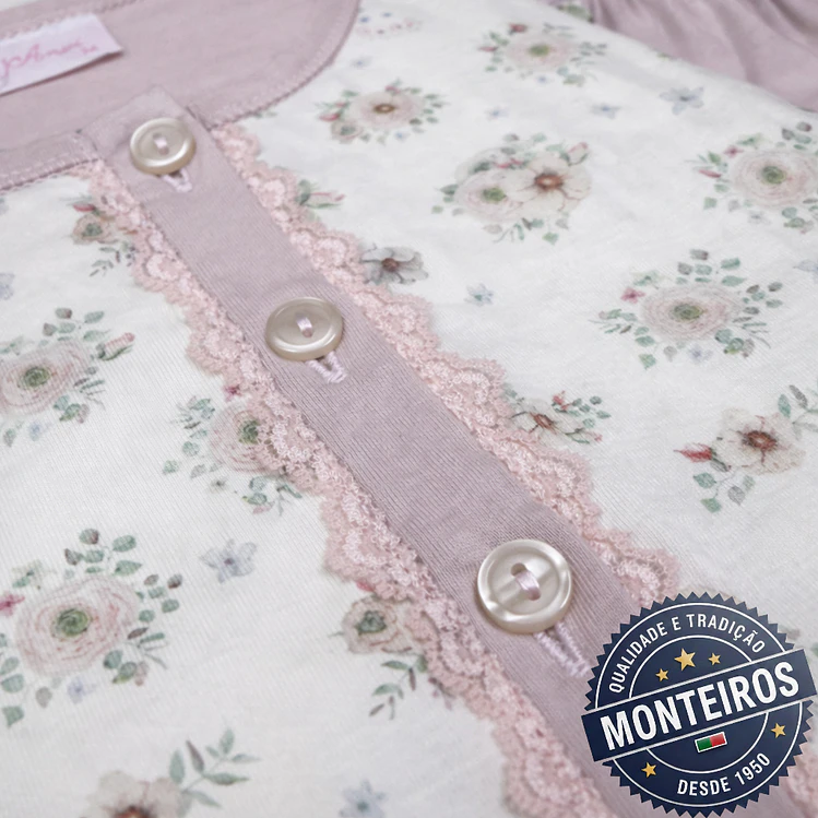 Pijama senhora suave manga comprida e calça 6