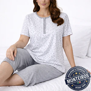 Pijama de Senhora de Meia Manga e Bermuda - AGOSTINNI PS48011