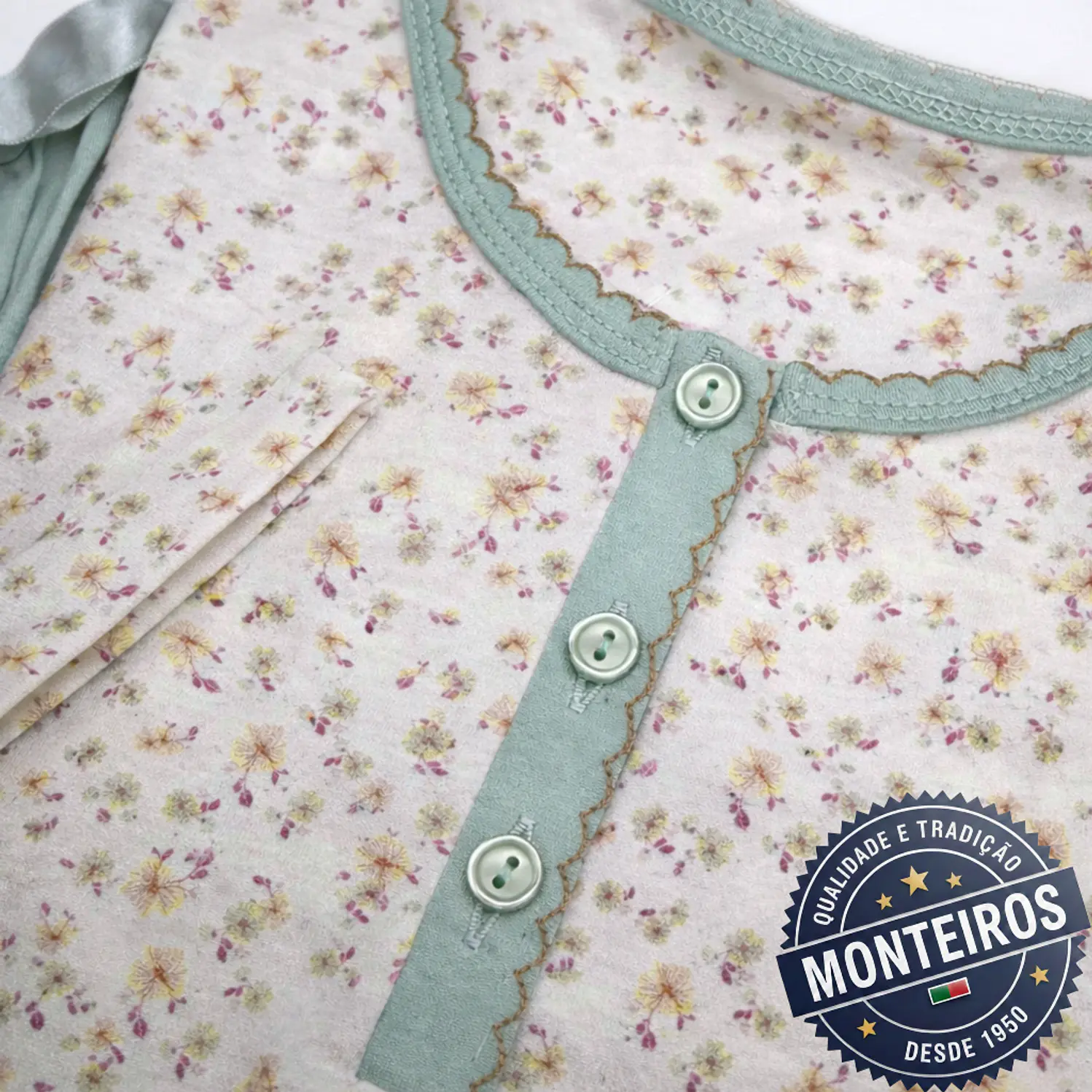 Pijama senhora delicado meia manga e bermuda 6