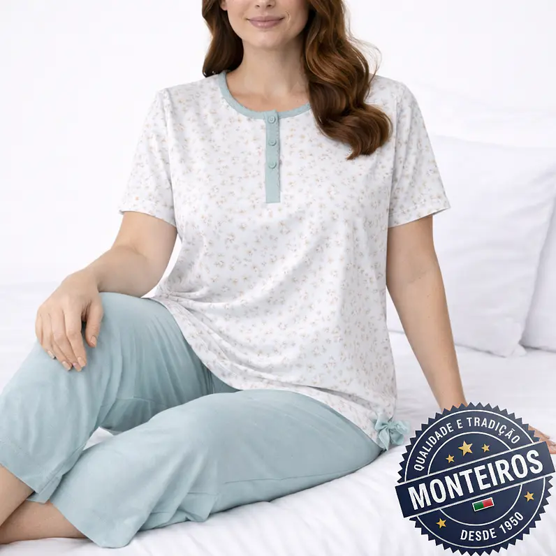 Pijama de Senhora de Meia Manga e Bermuda - AGOSTINNI PS48011 4