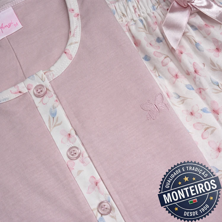 Pijama senhora borboleta manga comprida e calça 3