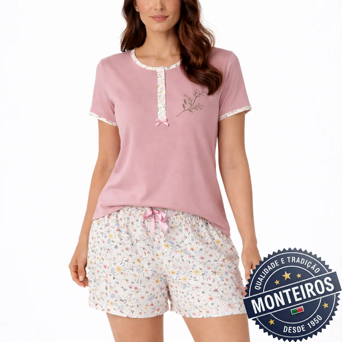 Pijama de Senhora de Meia Manga e Calção - AGOSTINNI PSISA33007 2