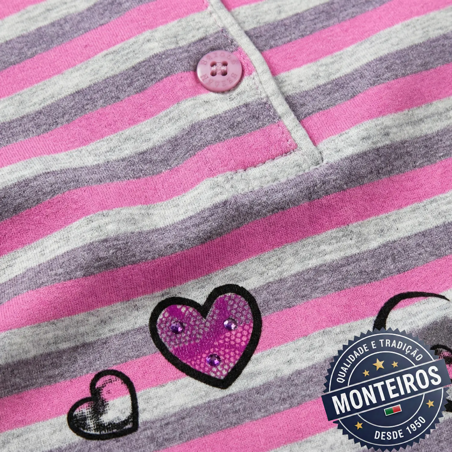 Pijama senhora ursinho manga comprida e calça 3