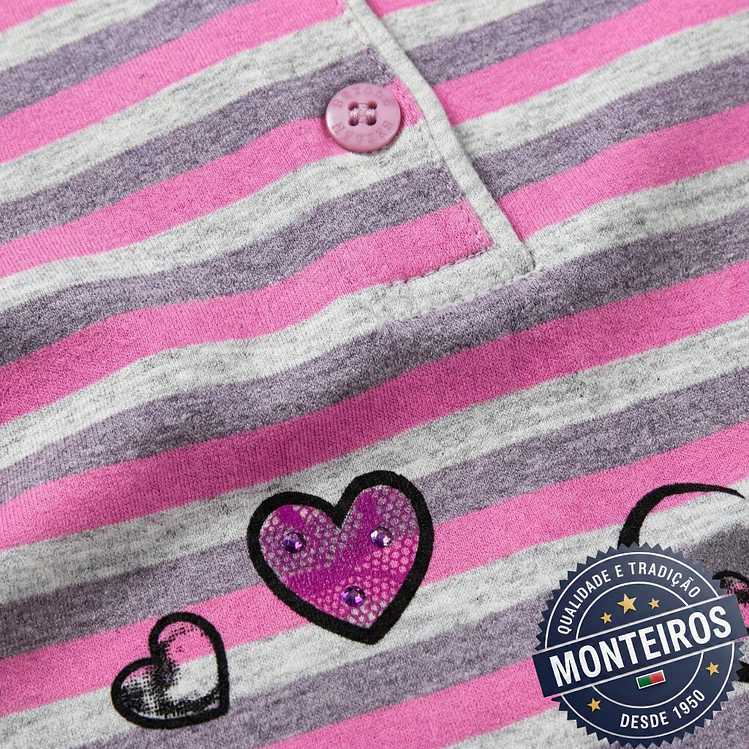 Pijama senhora ursinho manga comprida e calça 3
