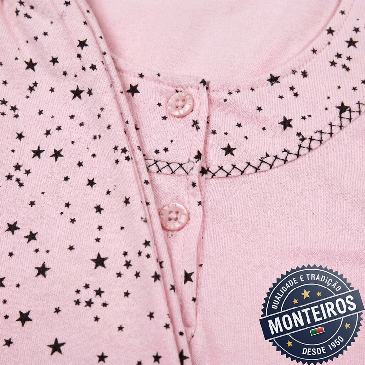 Pijama senhora coração manga comprida e calça 3