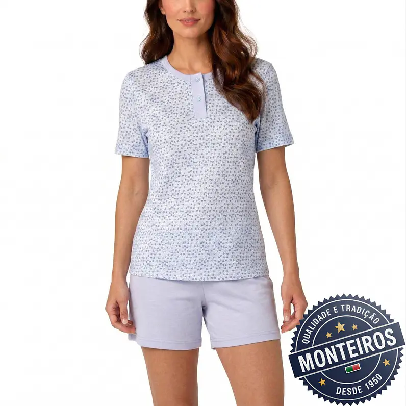 Pijama de Senhora de Meia Manga e Calção - KARLUS 3514 2